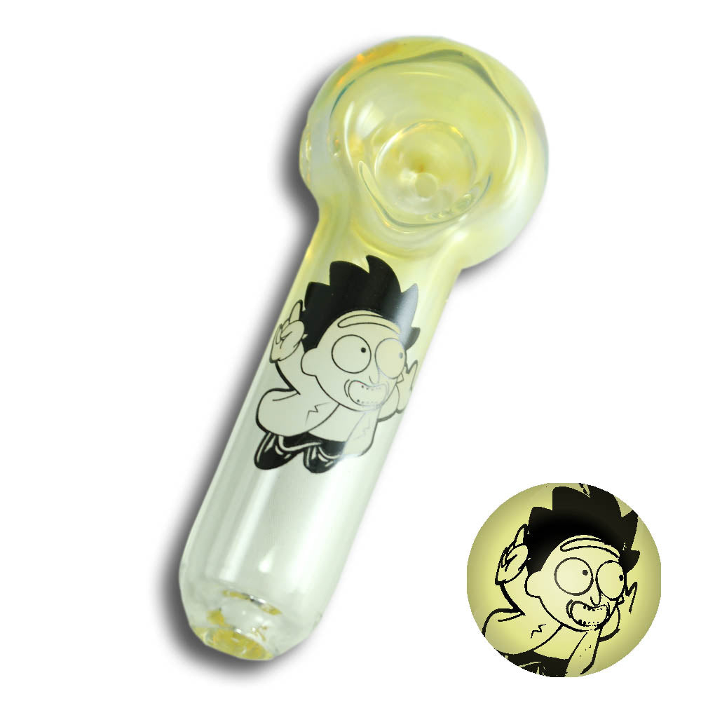 RICK & MORTY 4.5" SPOON W/ ASSORTED GLOW DECAL